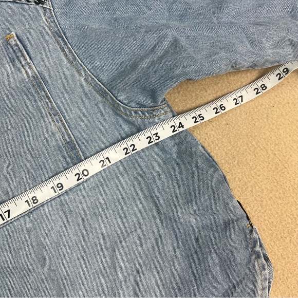 One Teaspoon Shirt womens XS blue denim jean snap front embellished Daria - Picture 4 of 11